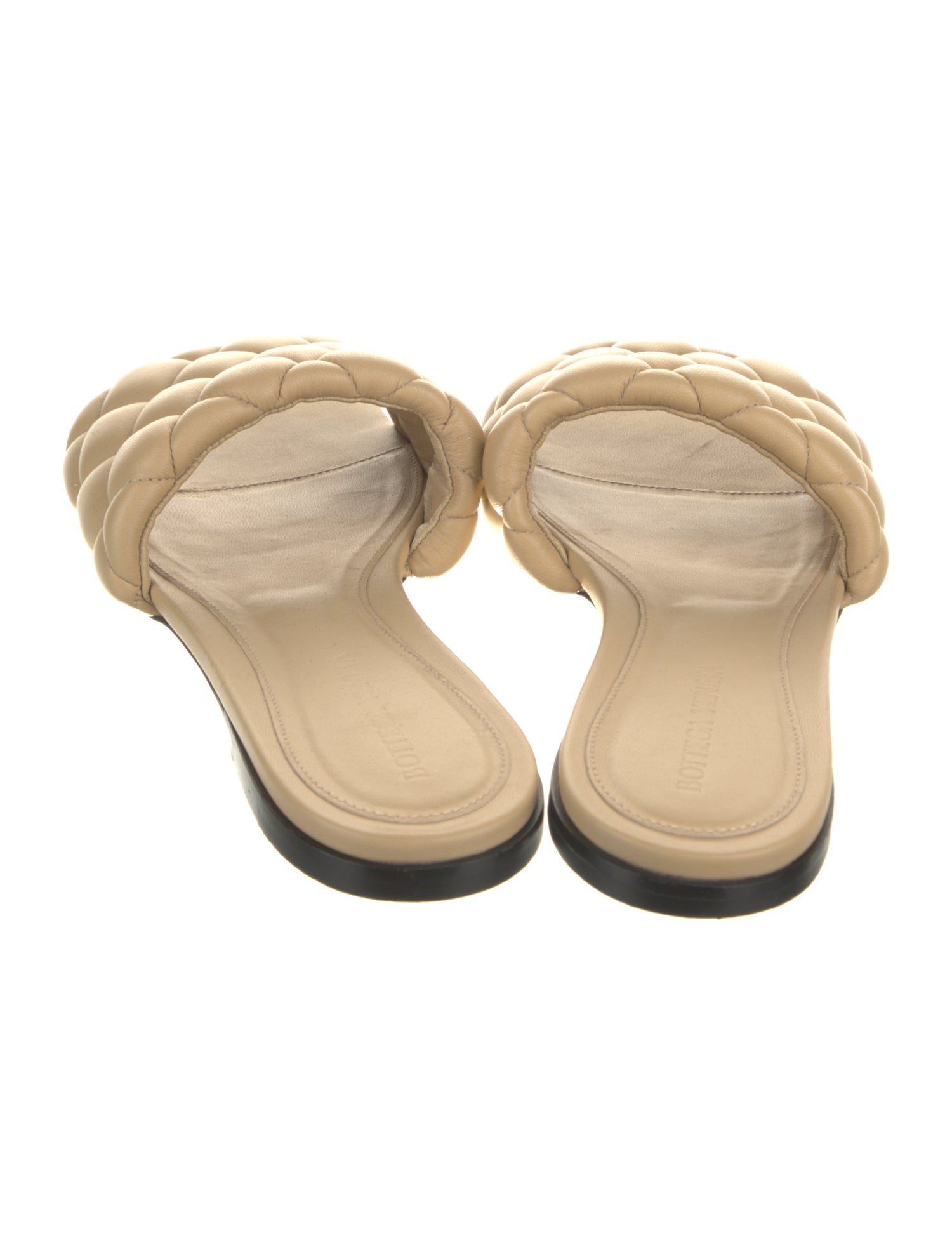 Bottega Veneta Quilted Pattern Leather Slides